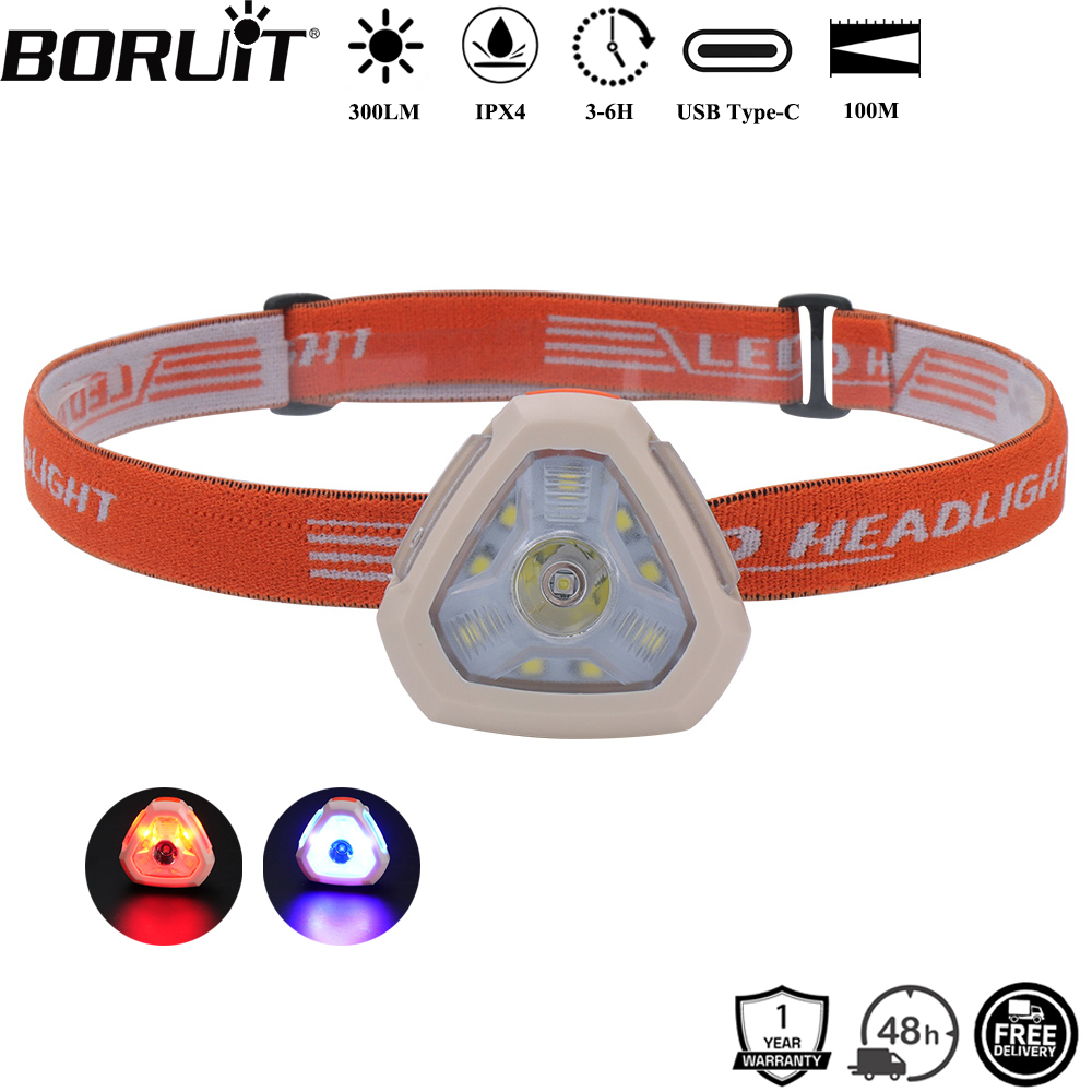 BORUiT 300LM Cap Clip LED Head - Aquatic Sports Hat ulasan dan harga