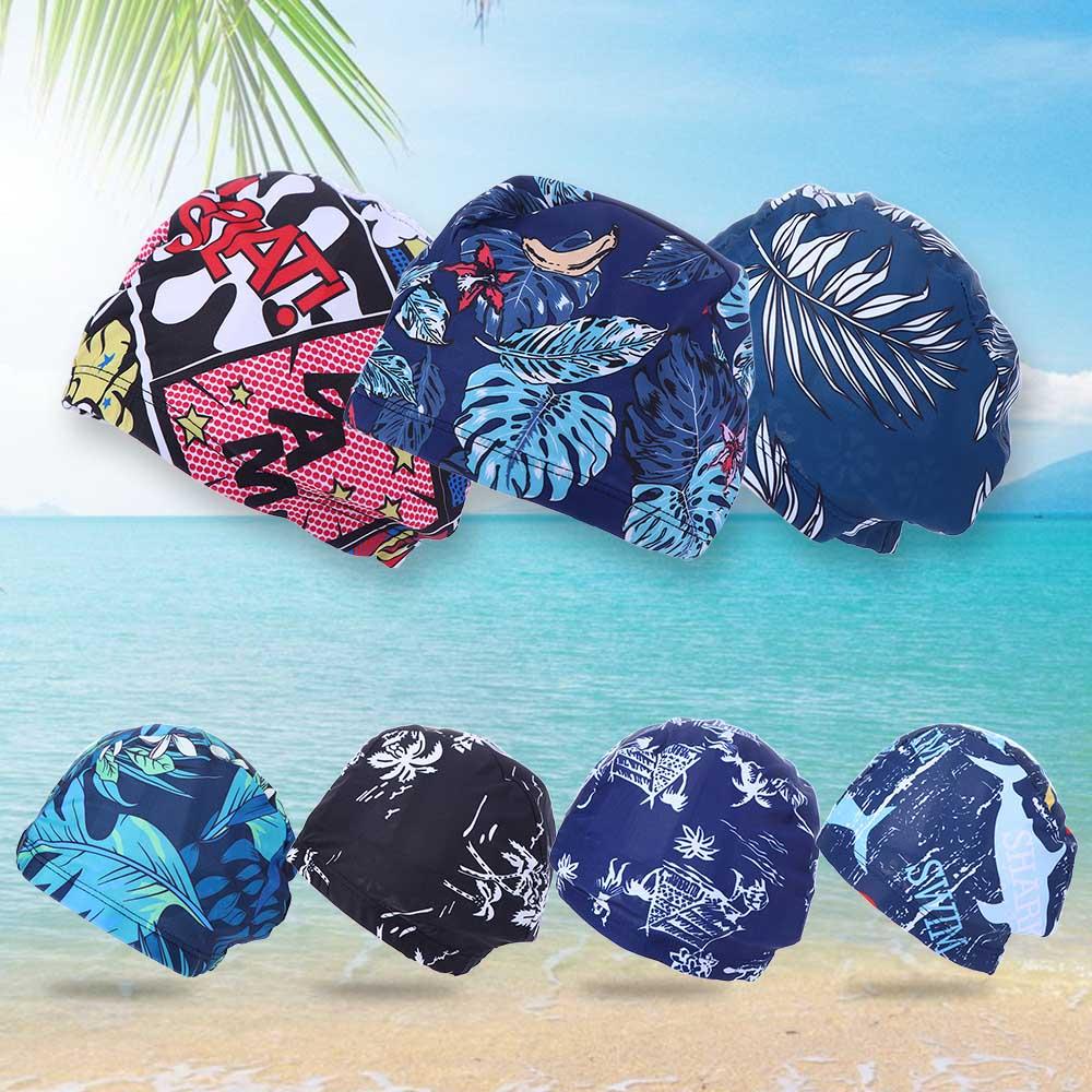 Diving Hat Calico Swim Cap Ear - Aquatic Sports Hat ulasan dan harga