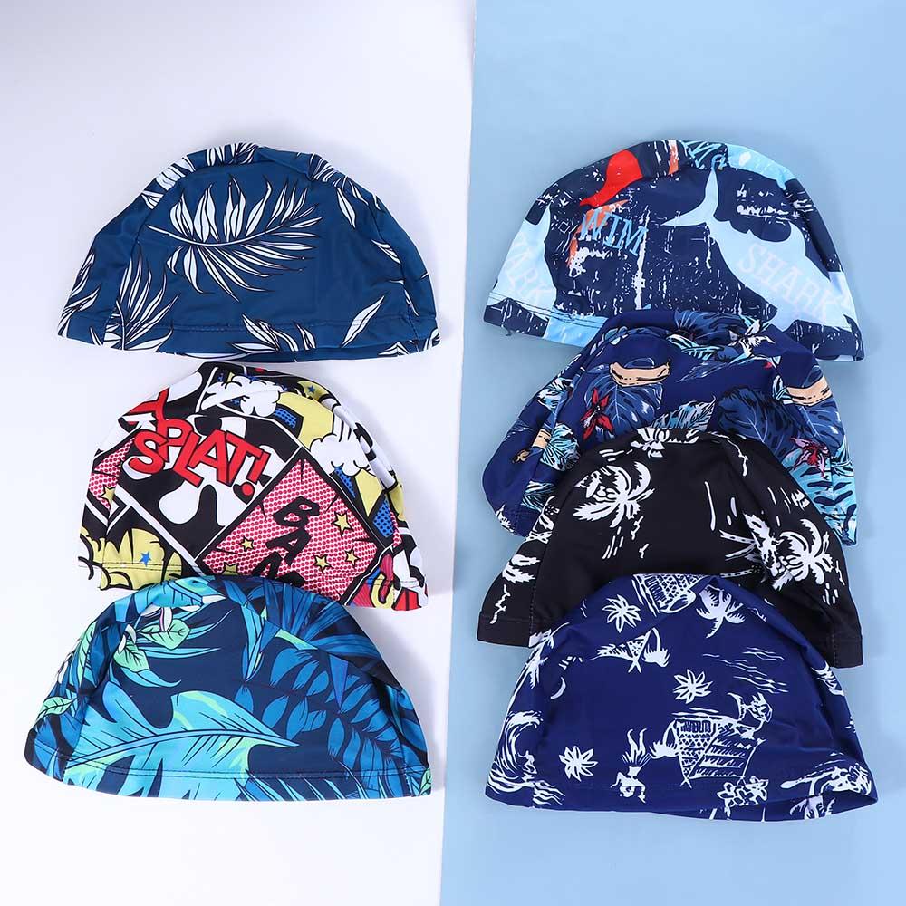 Diving Hat Calico Swim Cap Ear - Aquatic Sports Hat ulasan dan harga